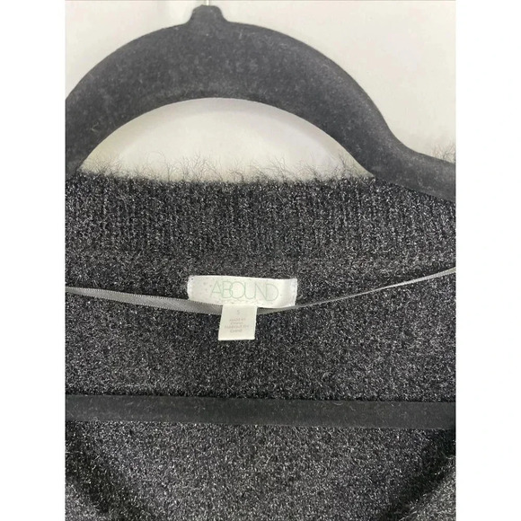 Abound Long Sleeve Black Sparkly Glitter V-Neck Sweater Women’s Small NEW - Picture 3 of 6